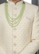 Wedding Sherwani In Off-White Color